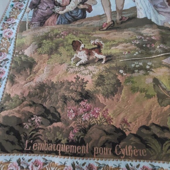 French Tapestry By JP Paris Panneaux Gobelins L'embarquement Pour Cythere - Picture 6 of 11